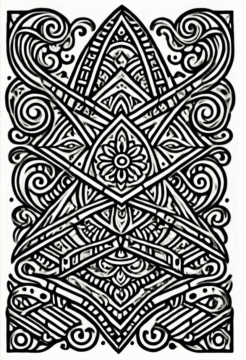 Art Deco Designs — free printable coloring page to download and print