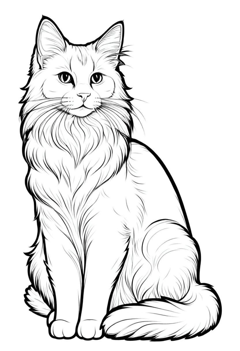 Cats Eyes — free printable coloring page to download and print