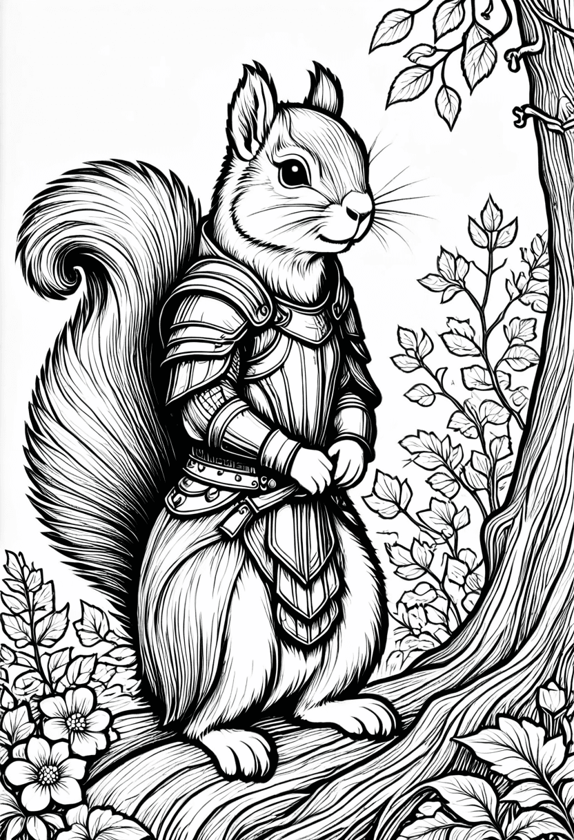 Chivalrous Chirper — free printable coloring page to download and print