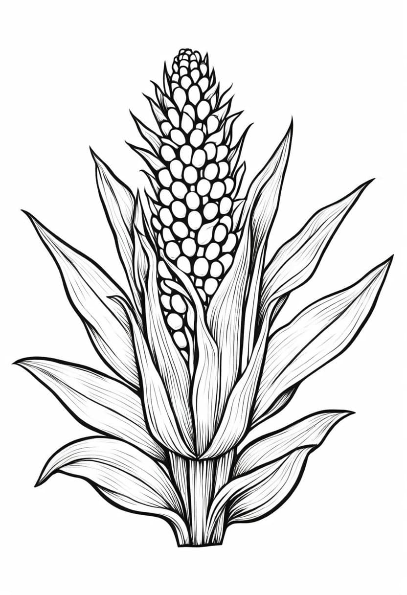 Cornucopia — free printable coloring page to download and print