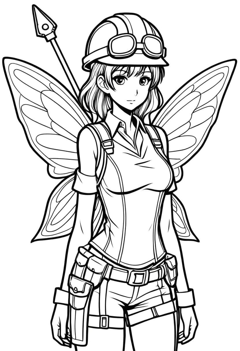 Fairy Engineer — free printable coloring page to download and print