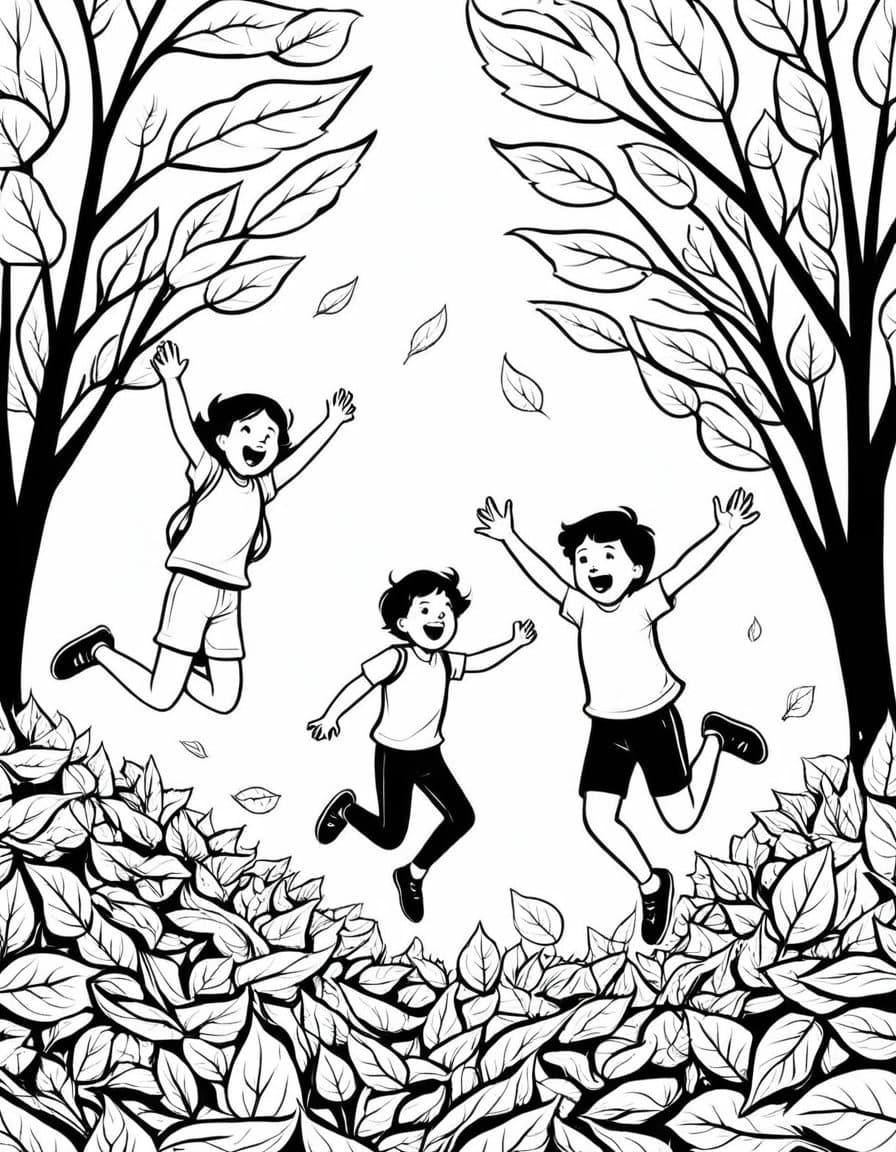 Fall Fun — free printable coloring page to download and print