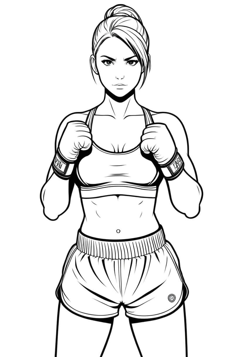 Fighting Spirit — free printable coloring page to download and print