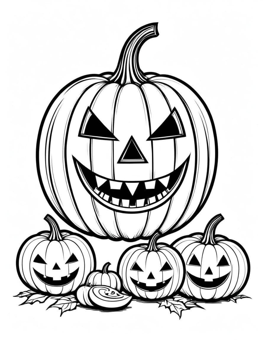 Halloween Pumpkin Carving Fun — Free Printable Coloring Page · ColorDaily