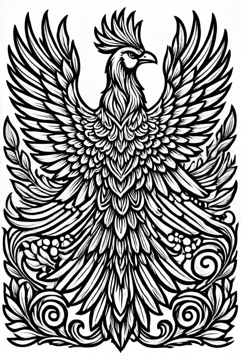 Majestic Eagle Tattoo Design — free printable coloring page to download and print