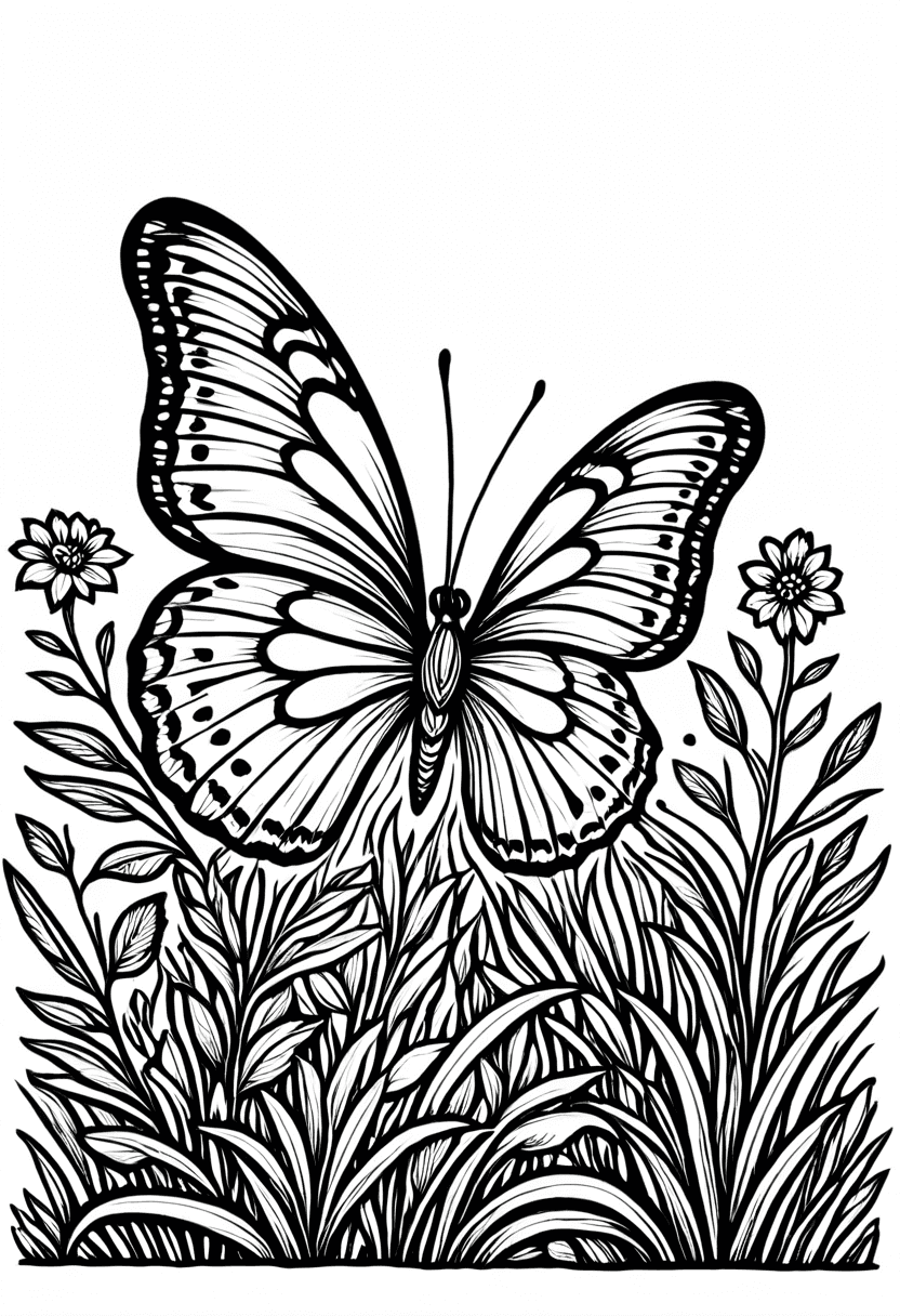 Natures Beauty — free printable coloring page to download and print