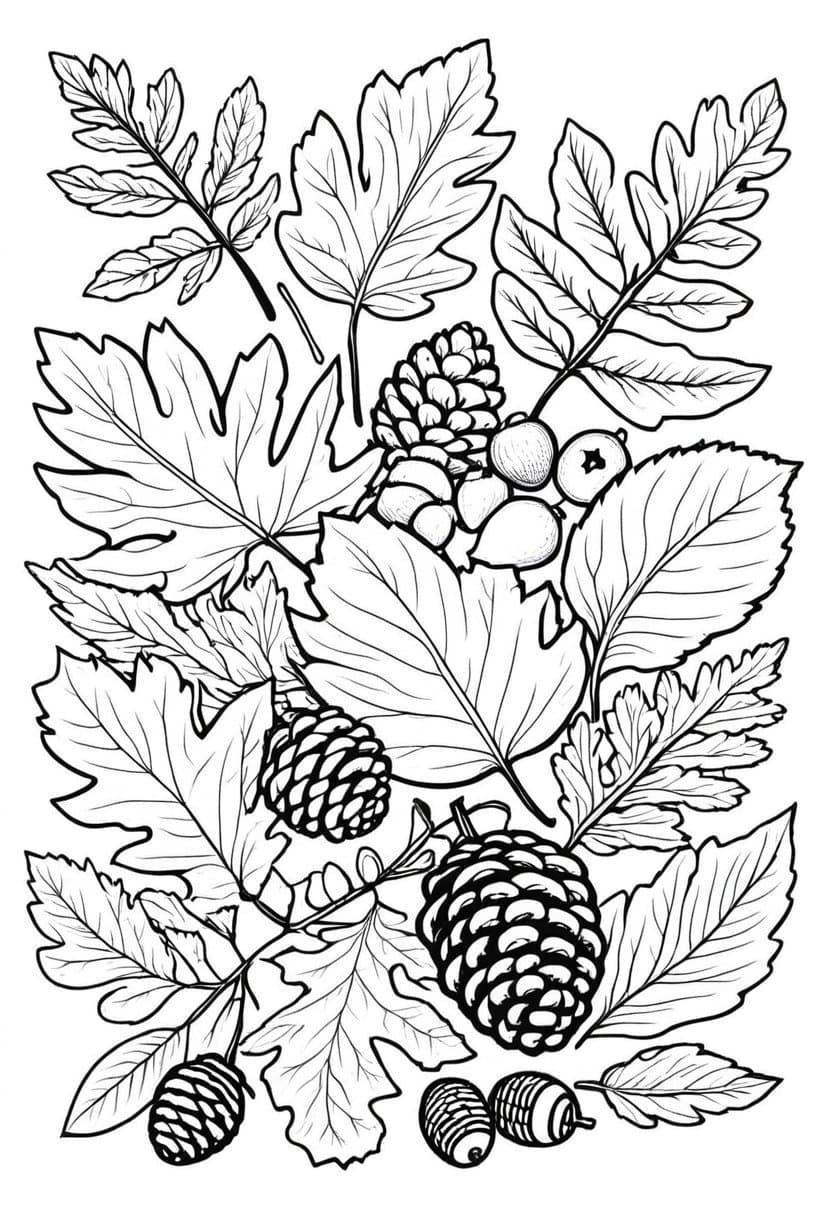 Natures Harvest  Sheet — free printable coloring page to download and print