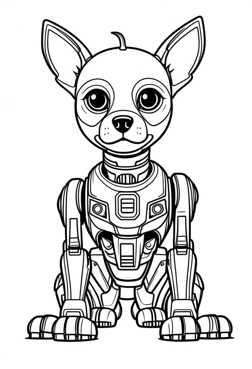 RoboPaws — free printable coloring page to download and print