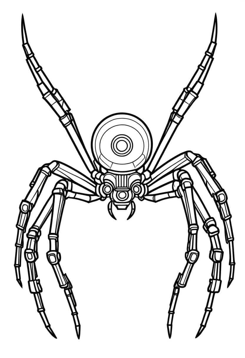 RoboSpider — free printable coloring page to download and print