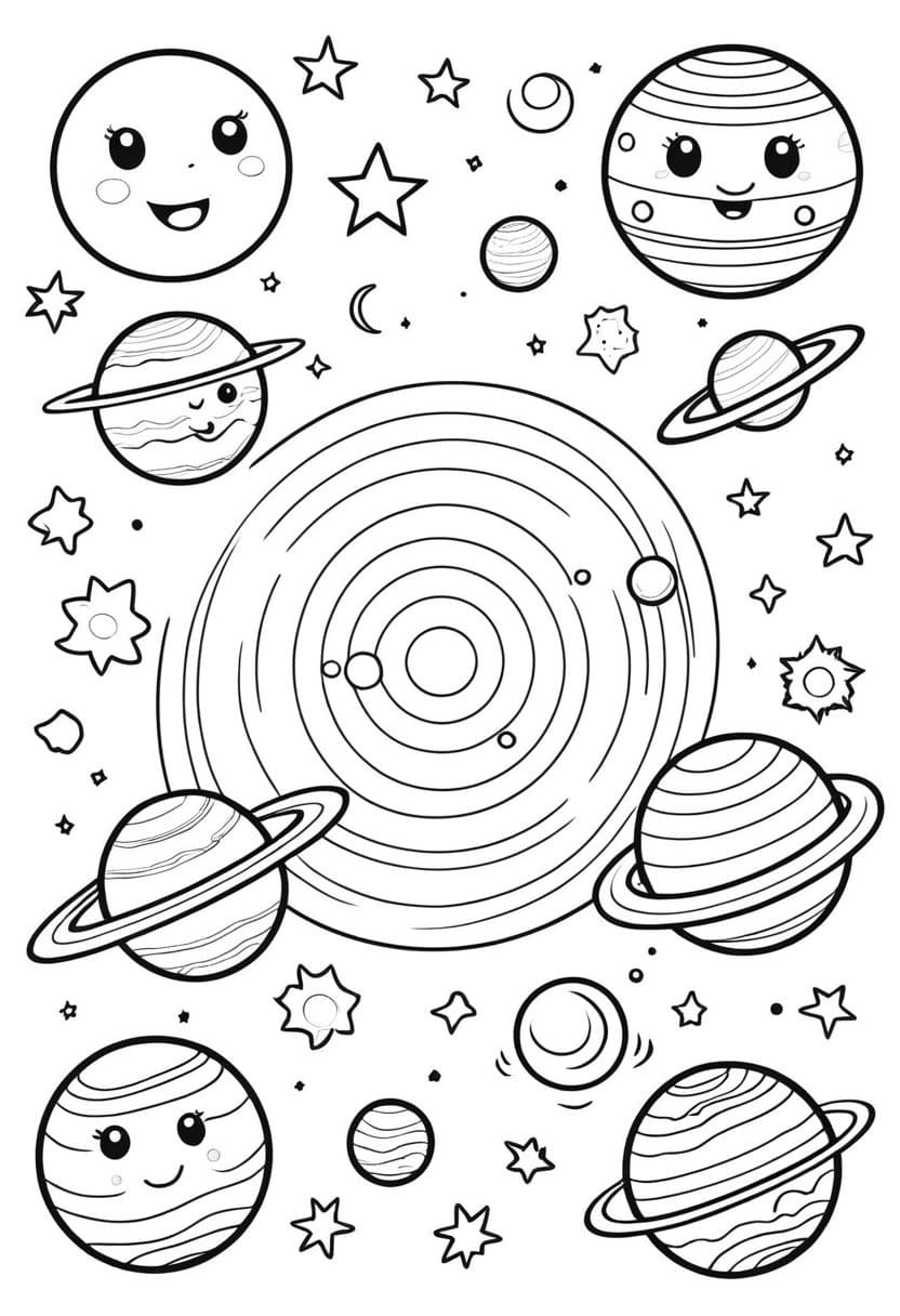 Space Explorer — free printable coloring page to download and print