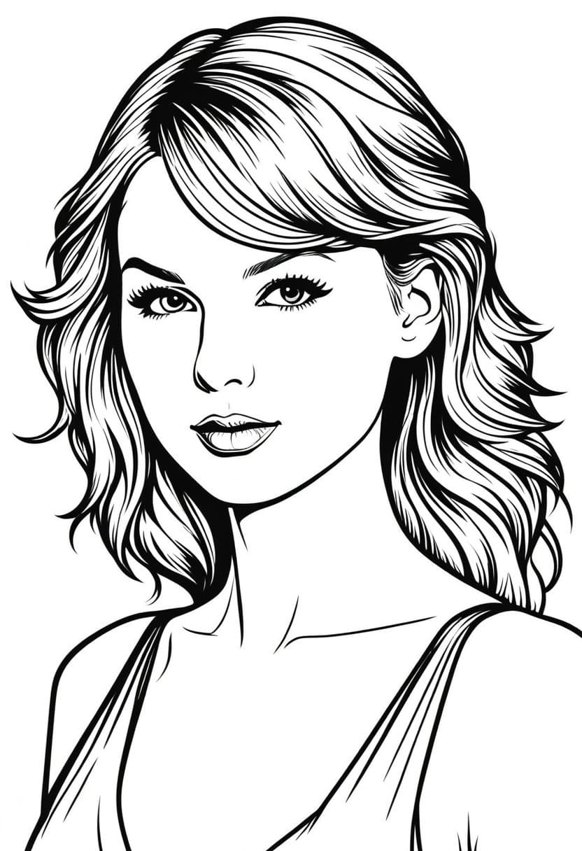 Sweet Taylor — free printable coloring page to download and print