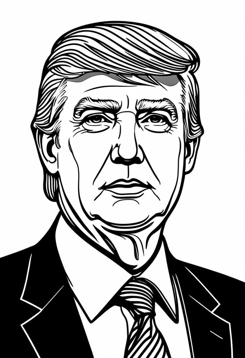 The Presidents Image — free printable coloring page to download and print
