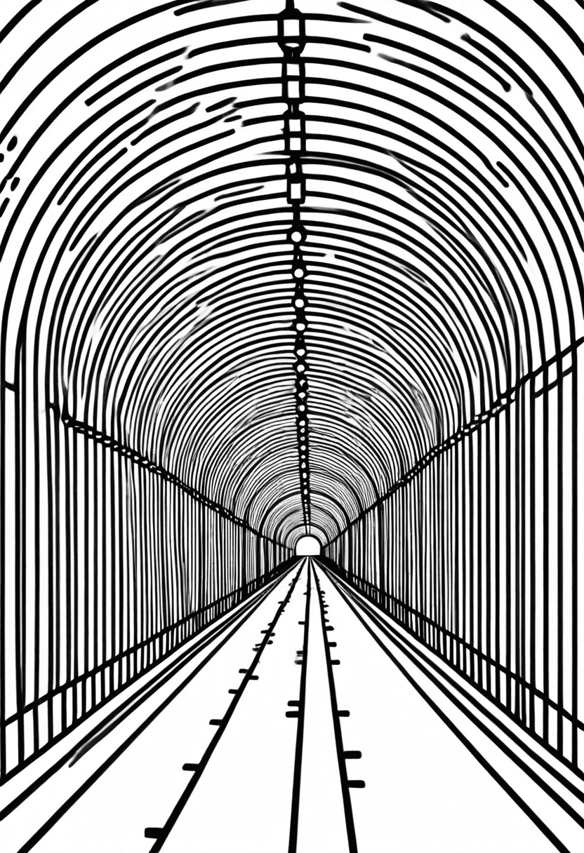 Tunnel Visions — free printable coloring page to download and print