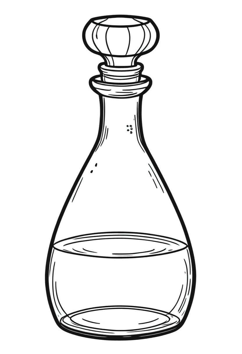 Vial Icon — free printable coloring page to download and print
