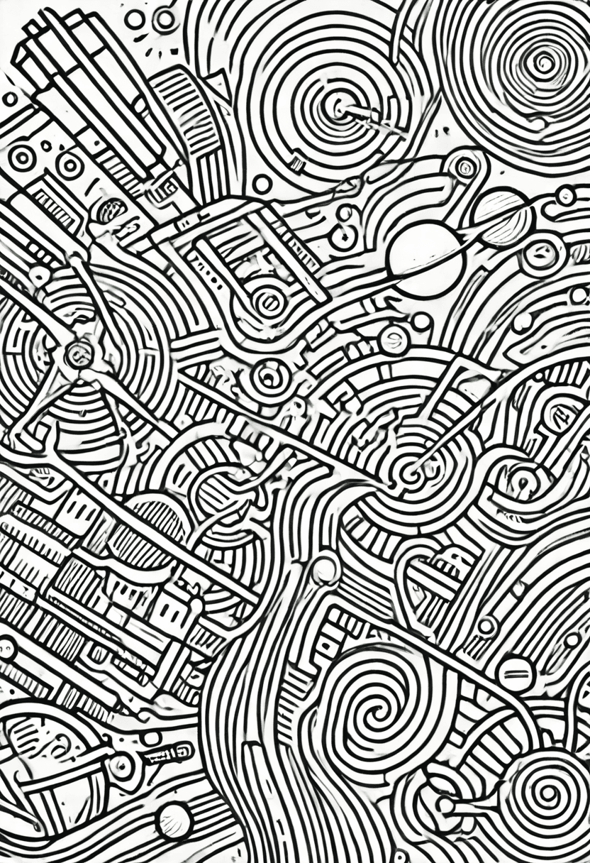 Abstract Dreamscape — free printable coloring page to download and print