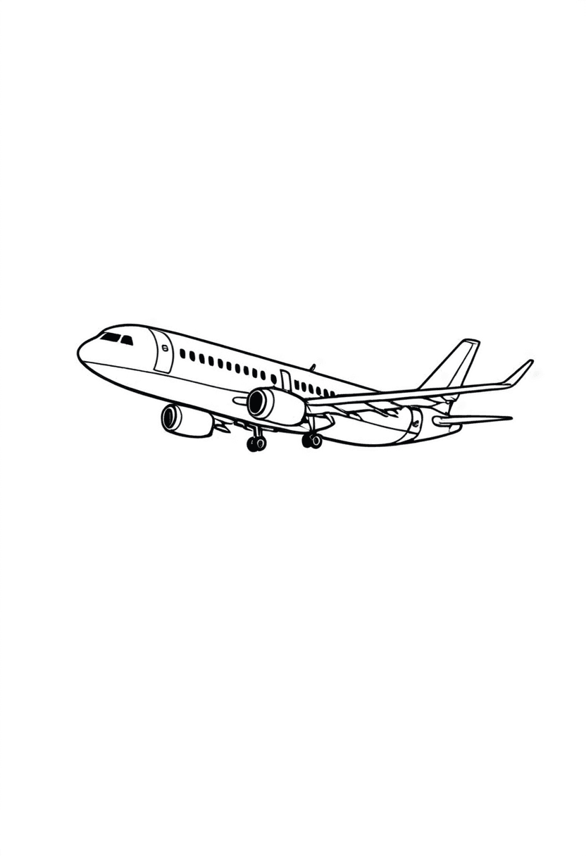 Air Travel Wonder — free printable coloring page to download and print