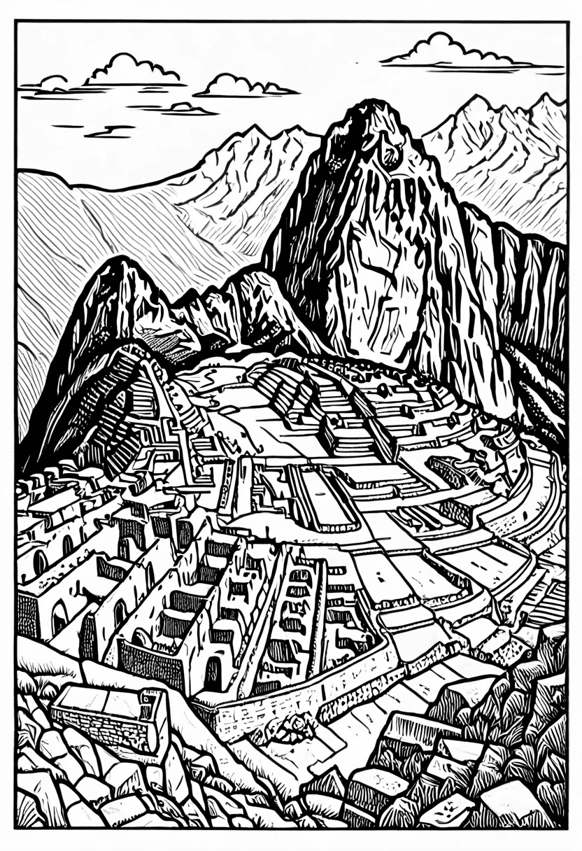 Ancient Mysteries — free printable coloring page to download and print