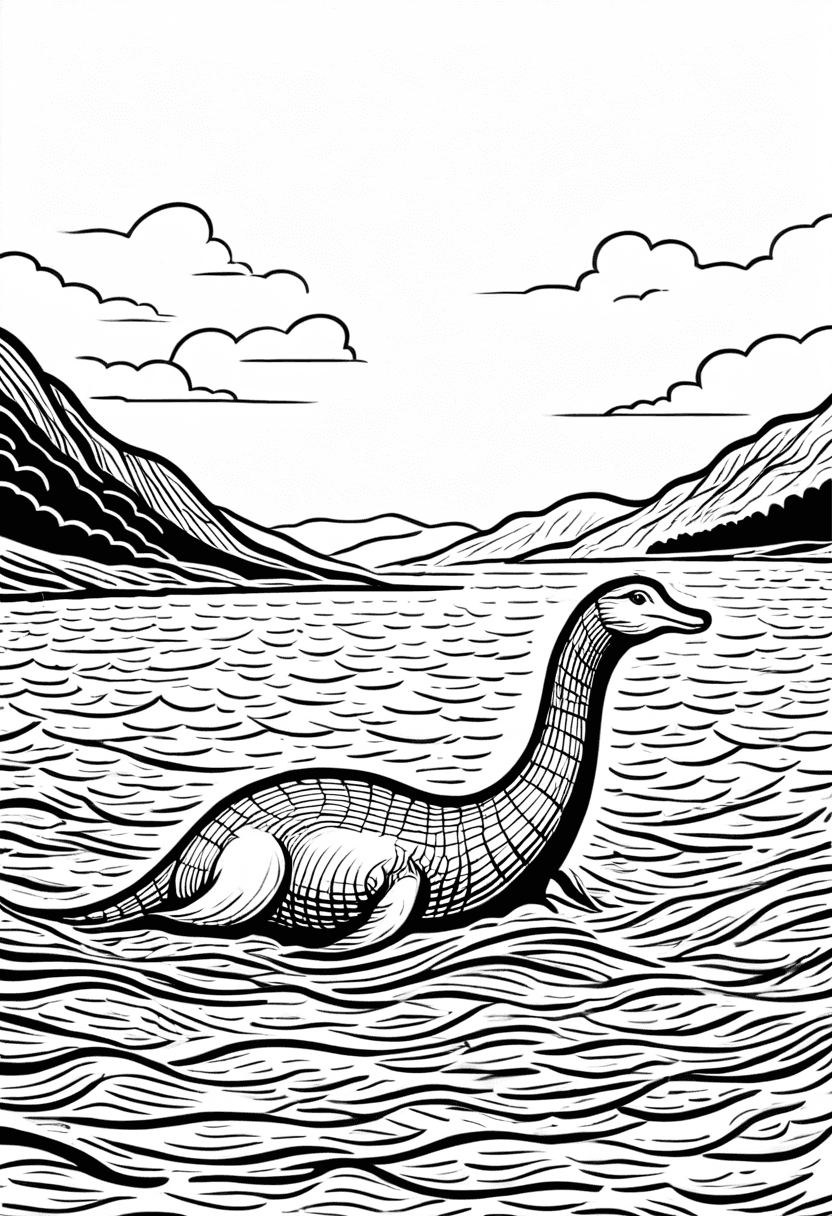 Ancient Sea Duck — free printable coloring page to download and print