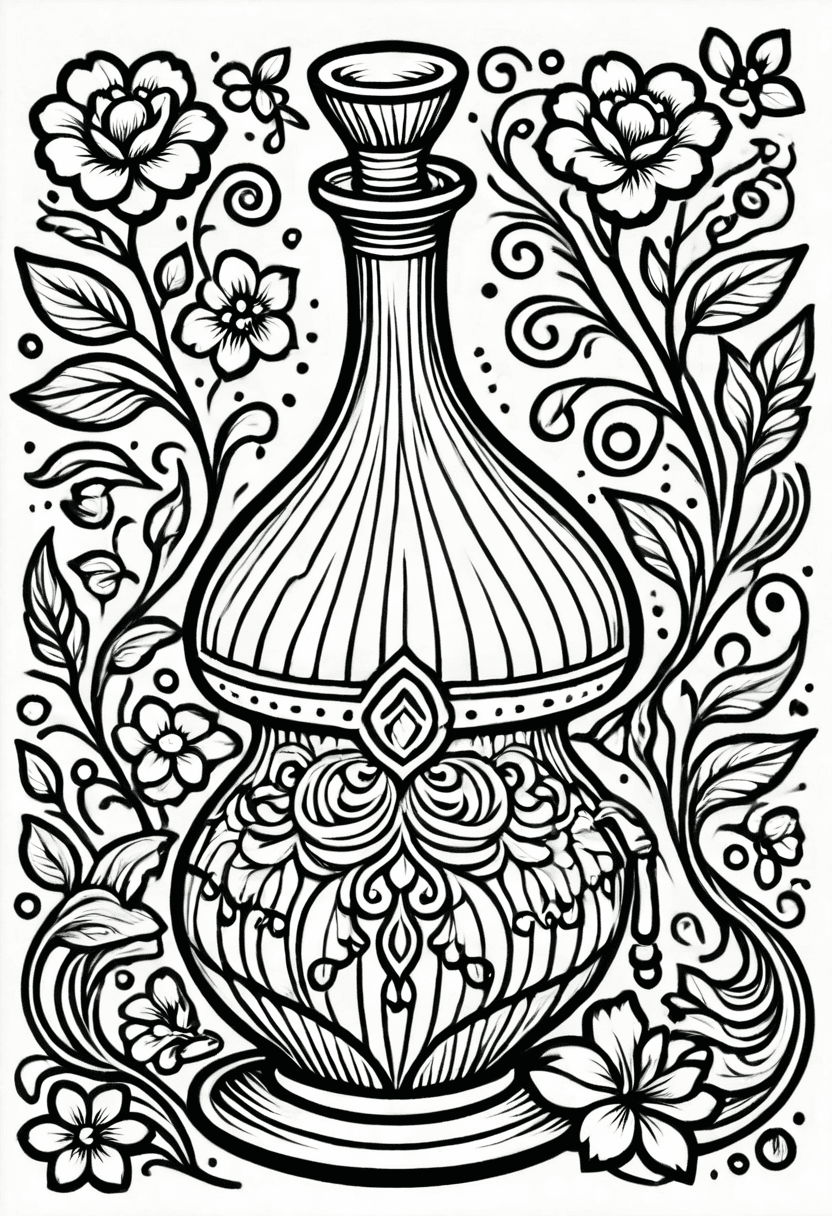 Aromatic Artistry — free printable coloring page to download and print