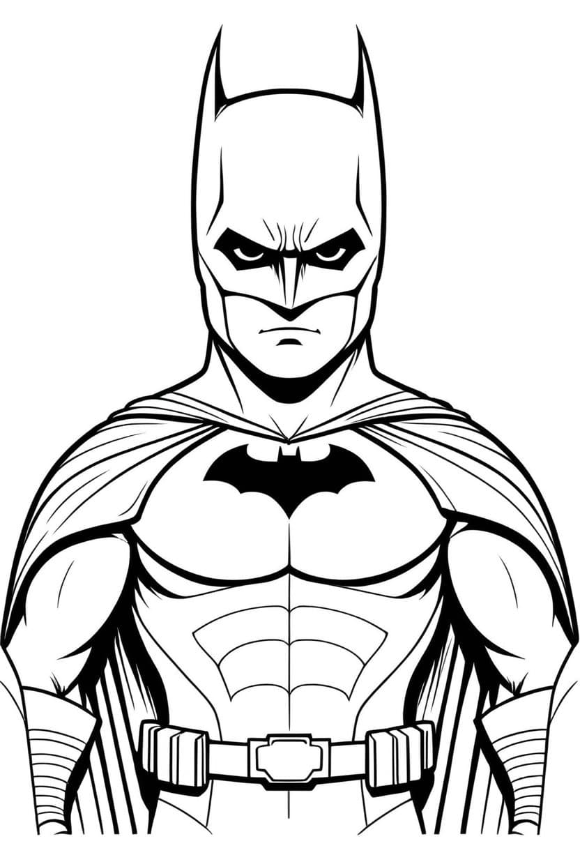 Batman — free printable coloring page to download and print