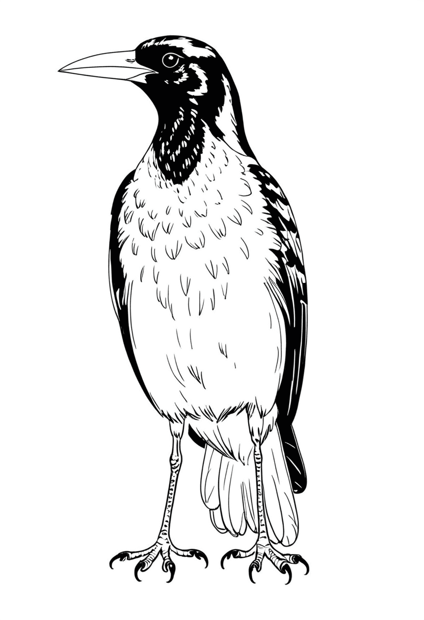 Bird Profile — free printable coloring page to download and print