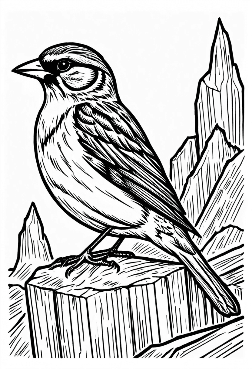 Birds Eye View — free printable coloring page to download and print