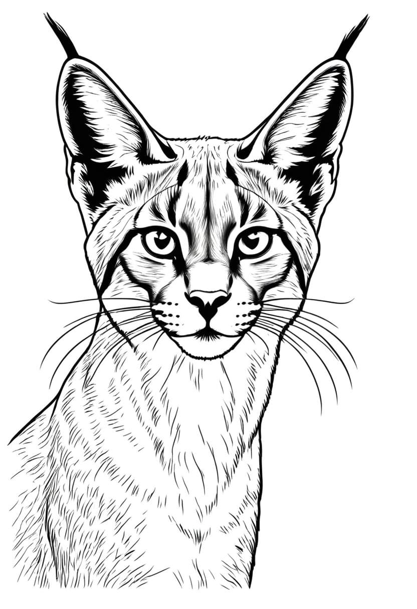Bobcat Profile — free printable coloring page to download and print