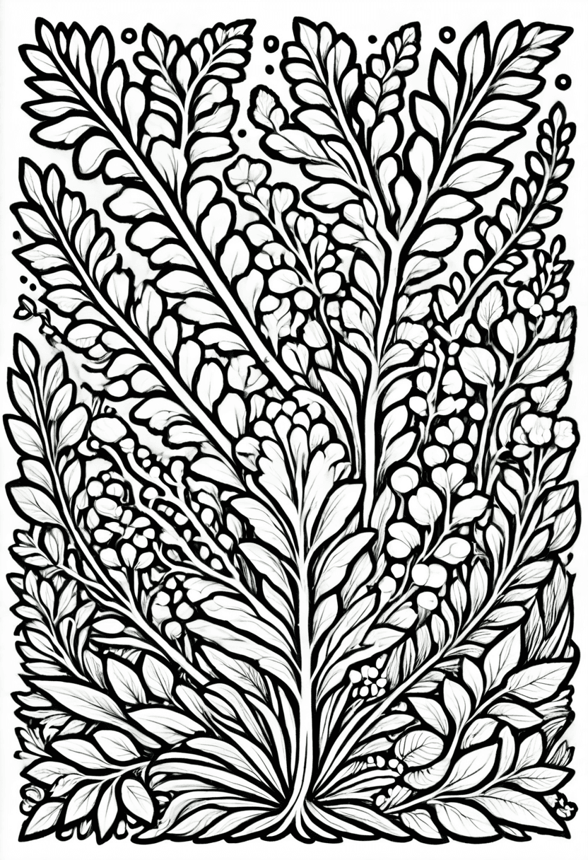 Botanical Art — free printable coloring page to download and print