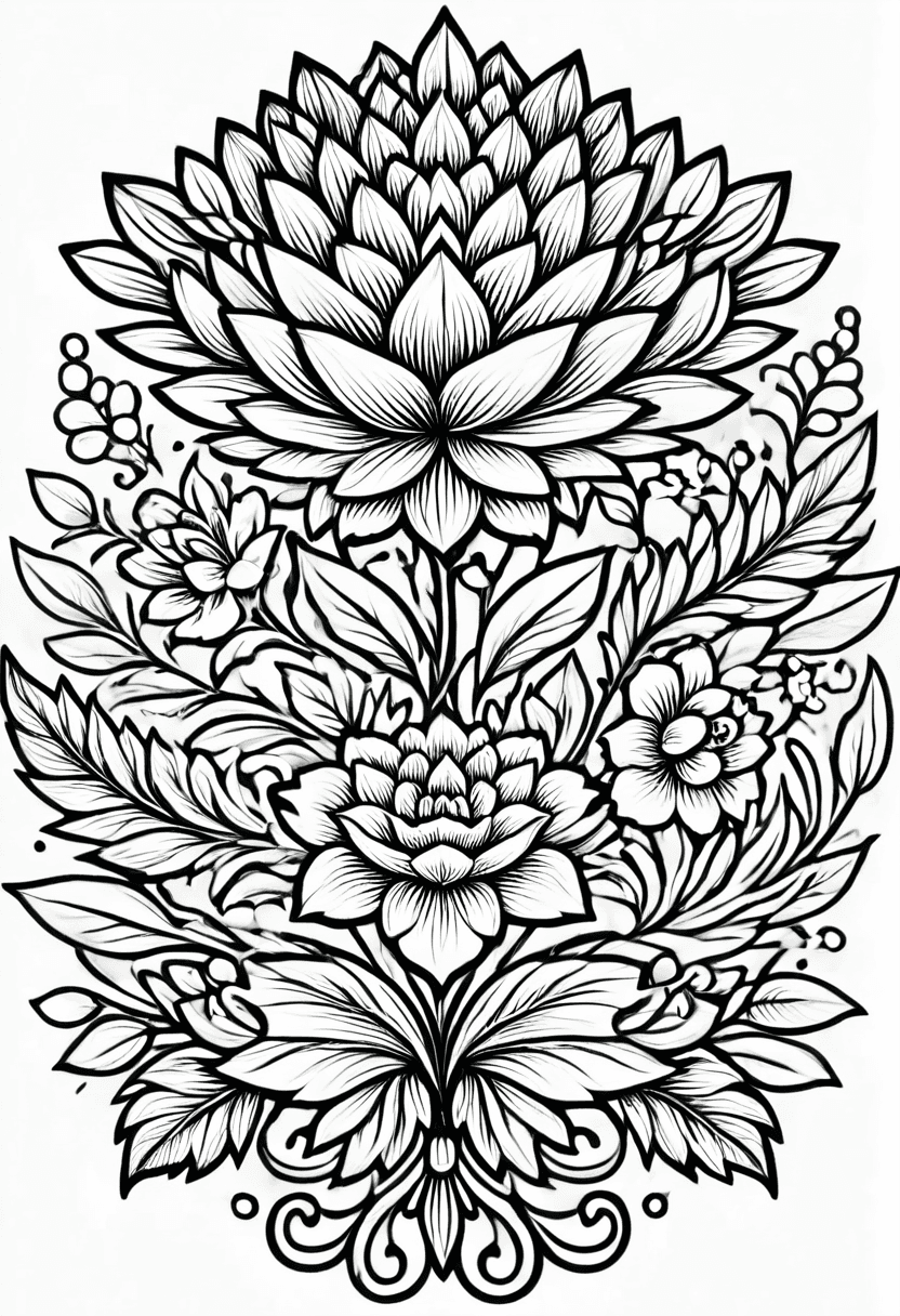 Botanical Artistry — free printable coloring page to download and print