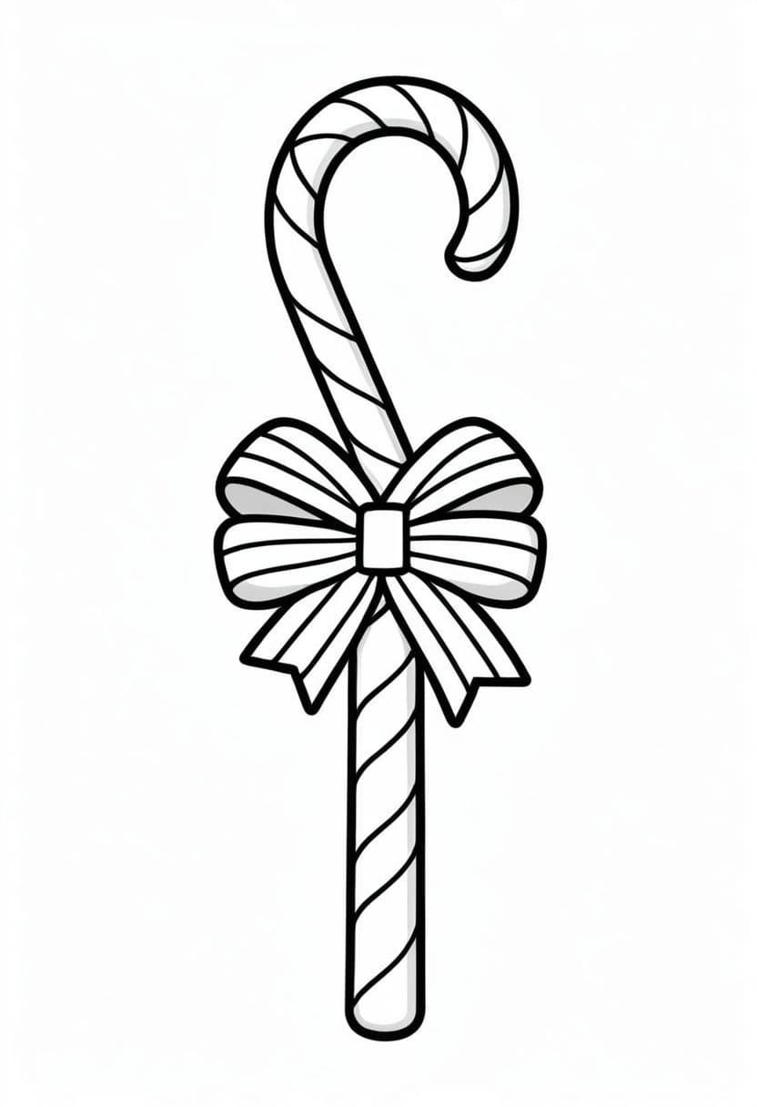 Candy Cane Fun — free printable coloring page to download and print