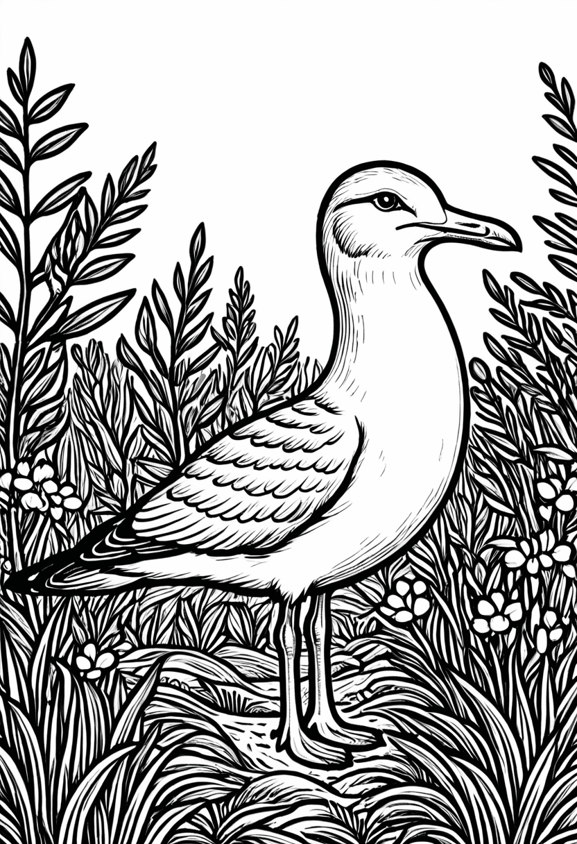 Charming Bird Watch — free printable coloring page to download and print