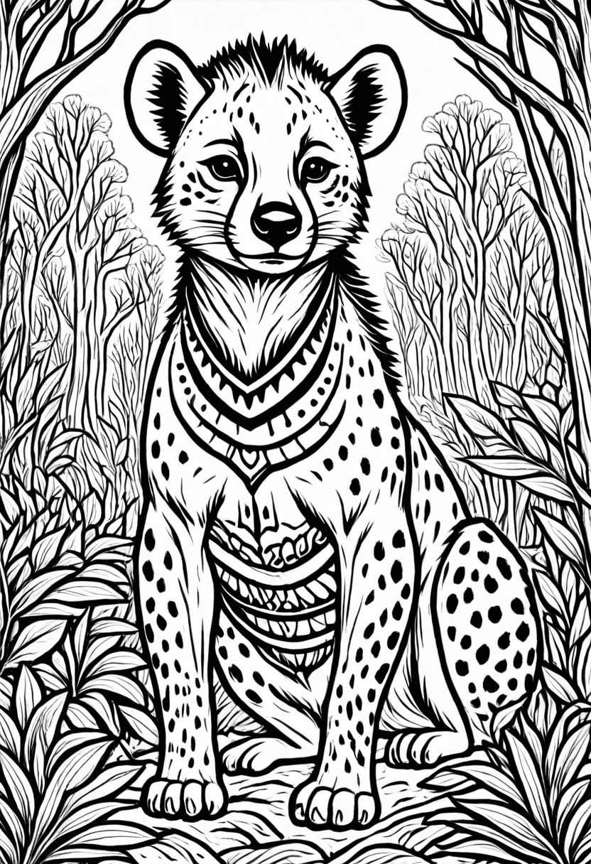 Cheetah Charm — free printable coloring page to download and print
