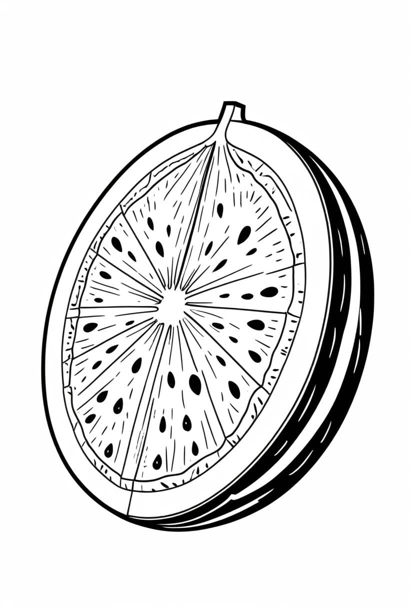 Citrus Cocktail — free printable coloring page to download and print