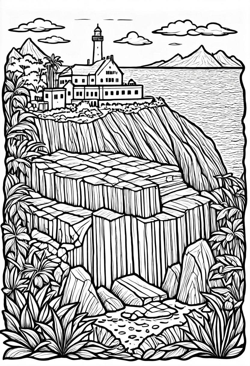 Coastal Retreat — free printable coloring page to download and print