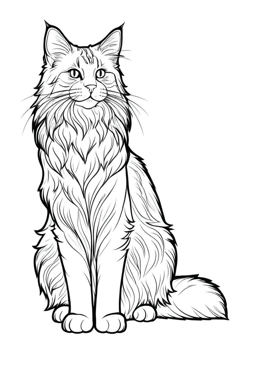 Cool Cat s — free printable coloring page to download and print