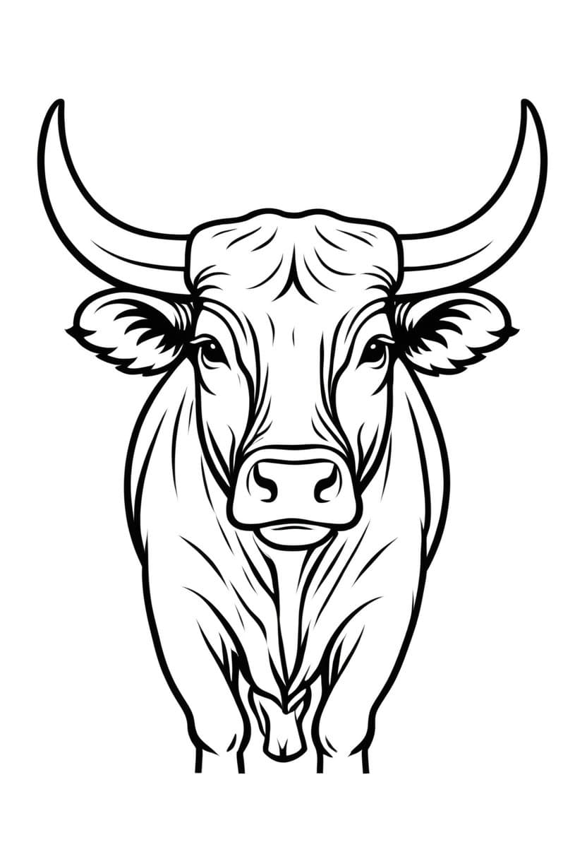 Cow — free printable coloring page to download and print