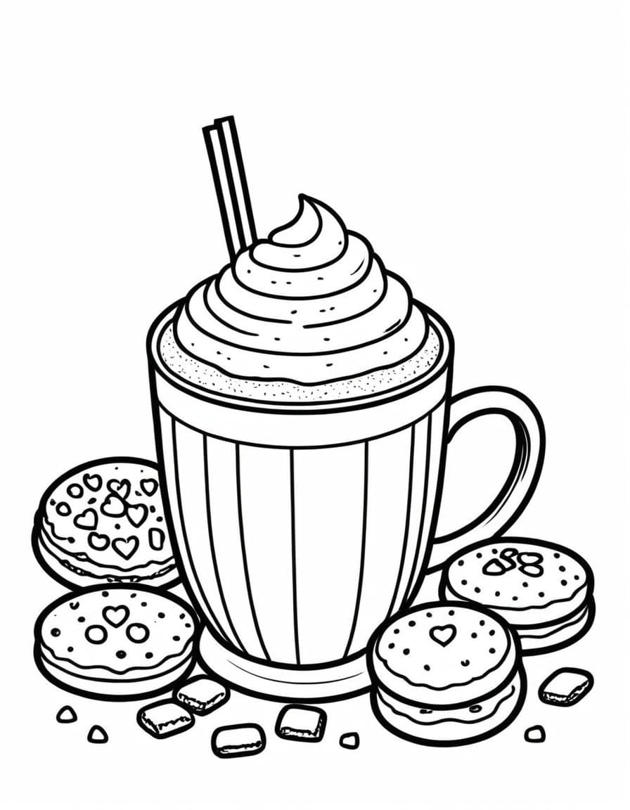 Cozy Fall Coffee Recipe — free printable coloring page to download and print