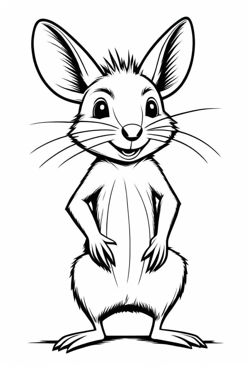 Cute Bunny — free printable coloring page to download and print