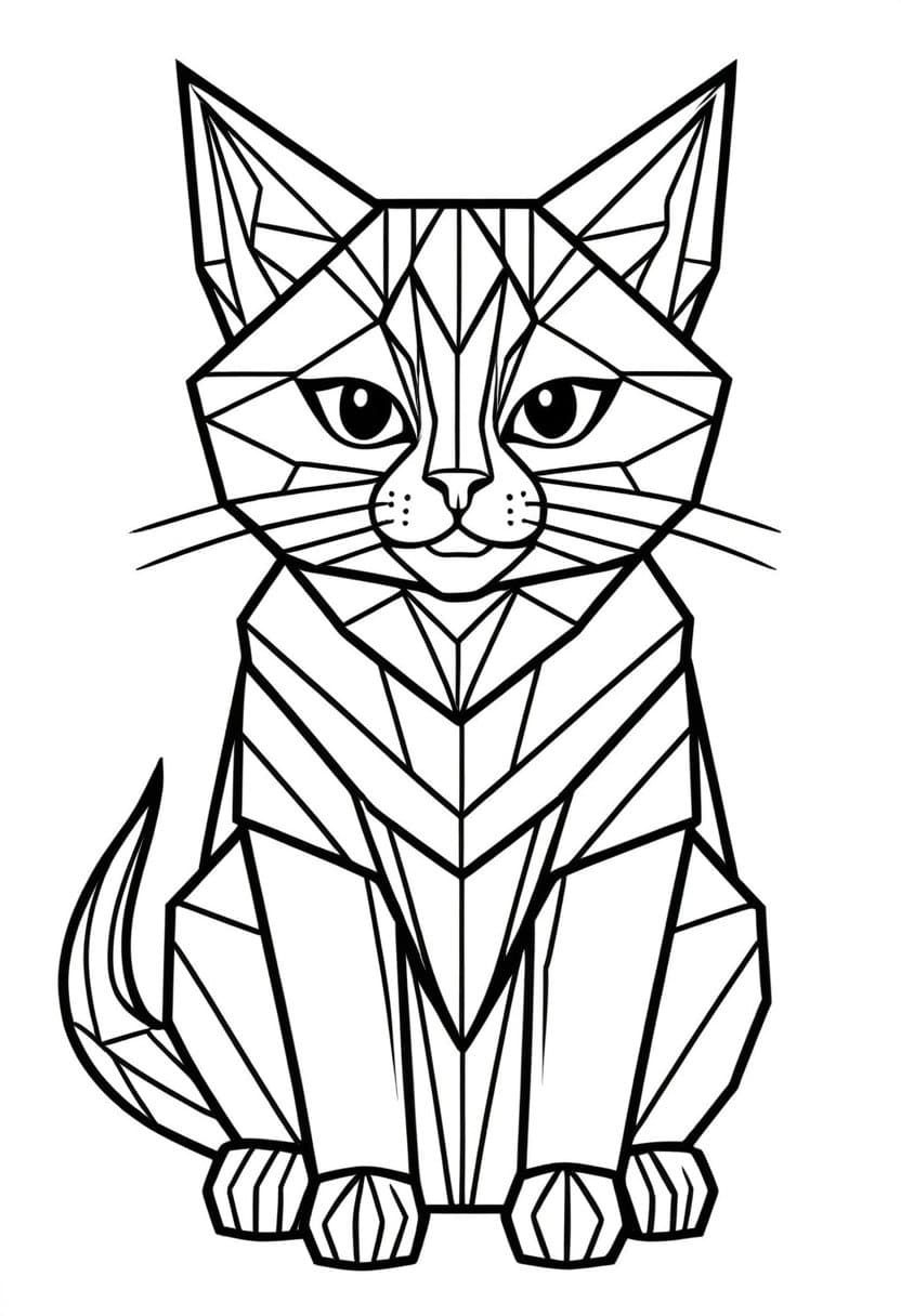 Cute Cat Color Sheet — free printable coloring page to download and print