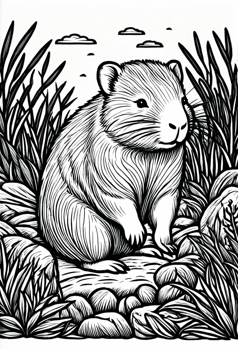 Cute Critter — free printable coloring page to download and print
