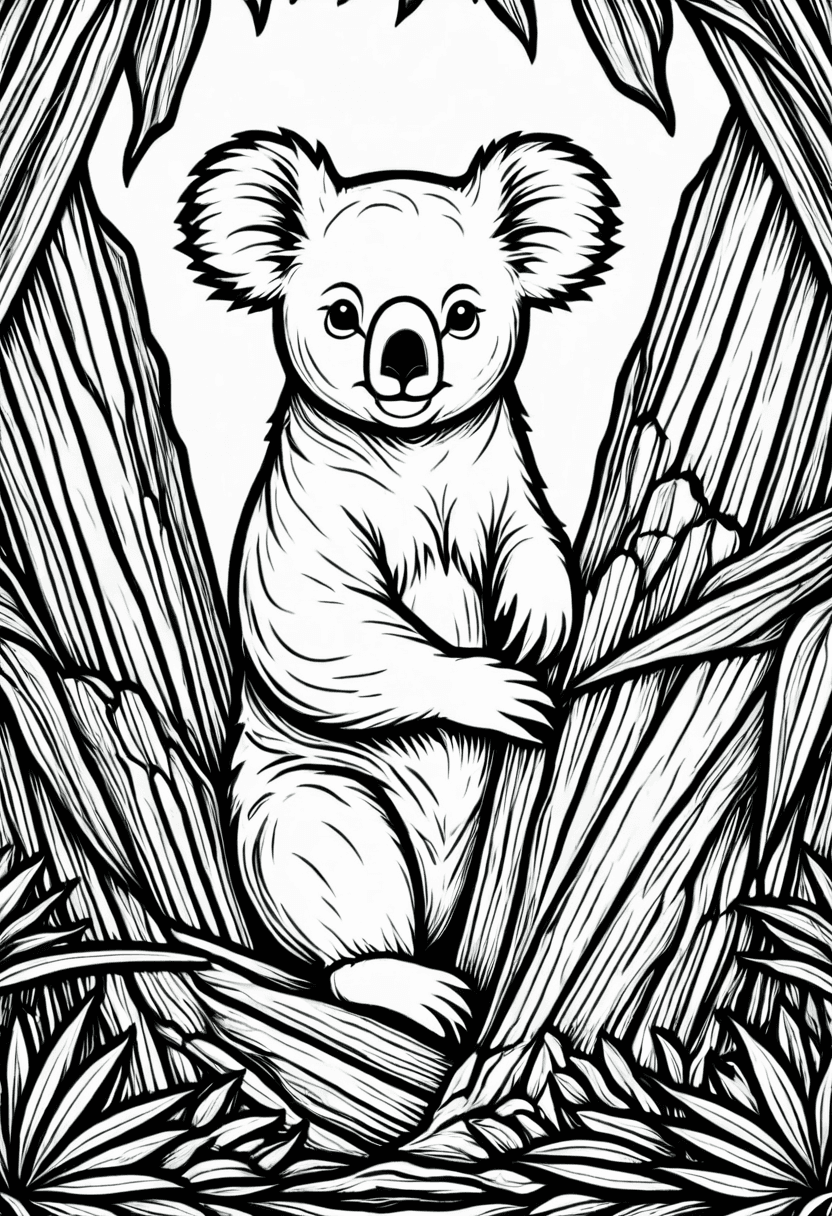 Cute Critters — free printable coloring page to download and print