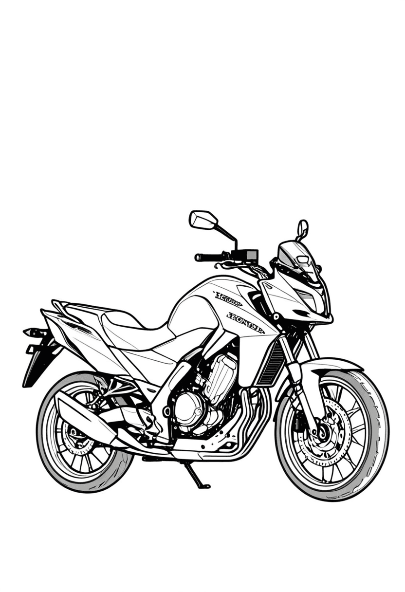 Daring Biker on Adventurous Ride — free printable coloring page to download and print