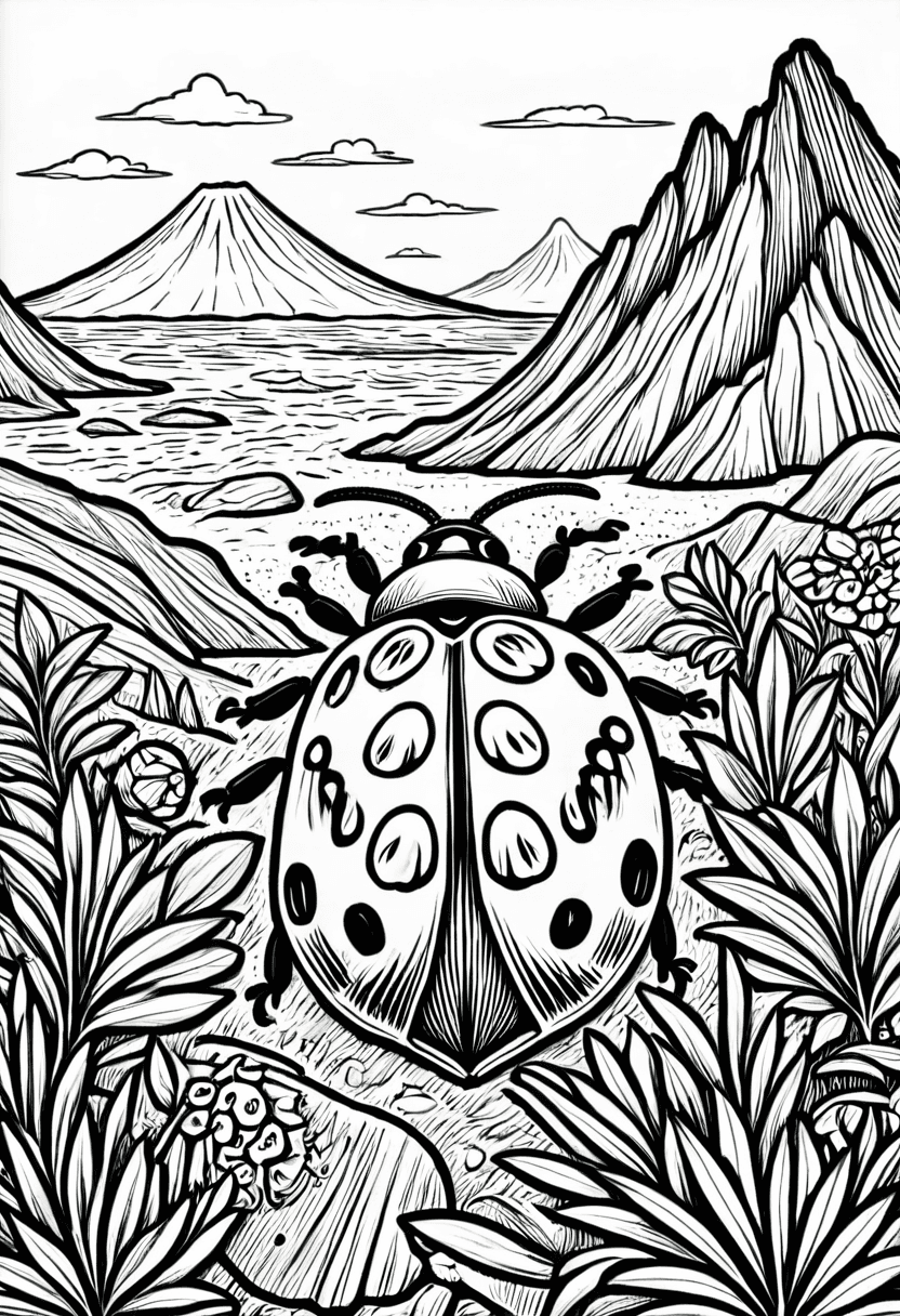 Desert Adventures — free printable coloring page to download and print