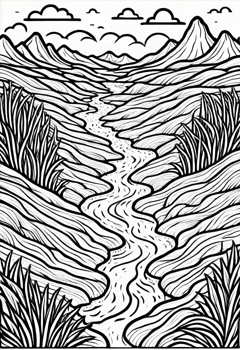 Desert Escape — free printable coloring page to download and print