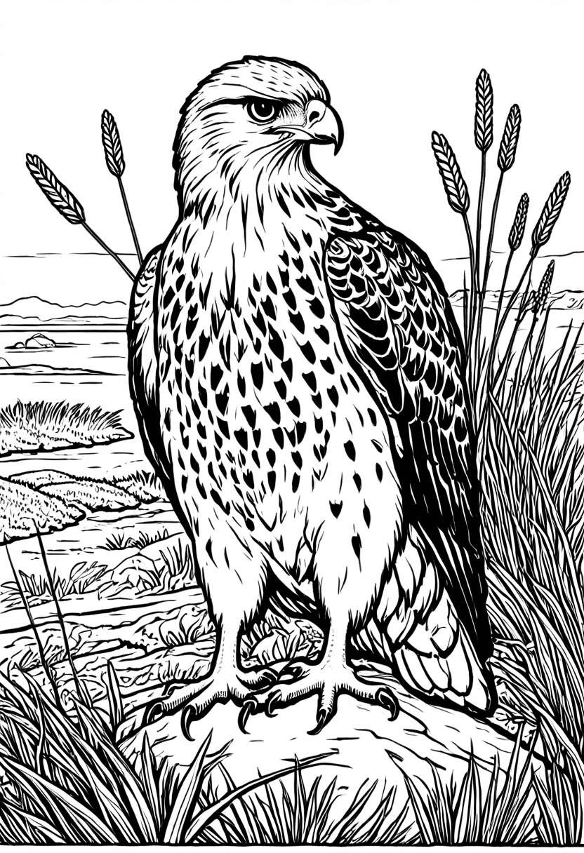 Eagles Gaze — free printable coloring page to download and print