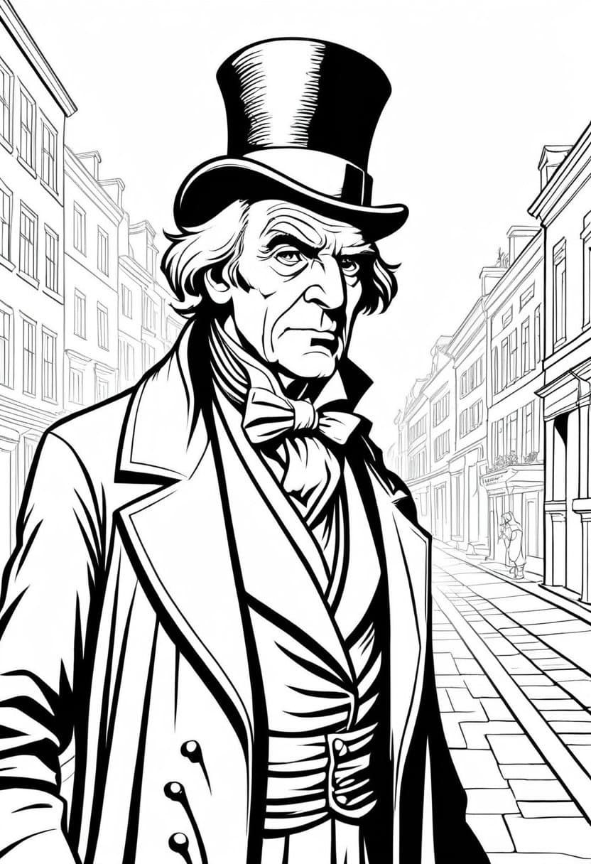 Ebenezers City — free printable coloring page to download and print