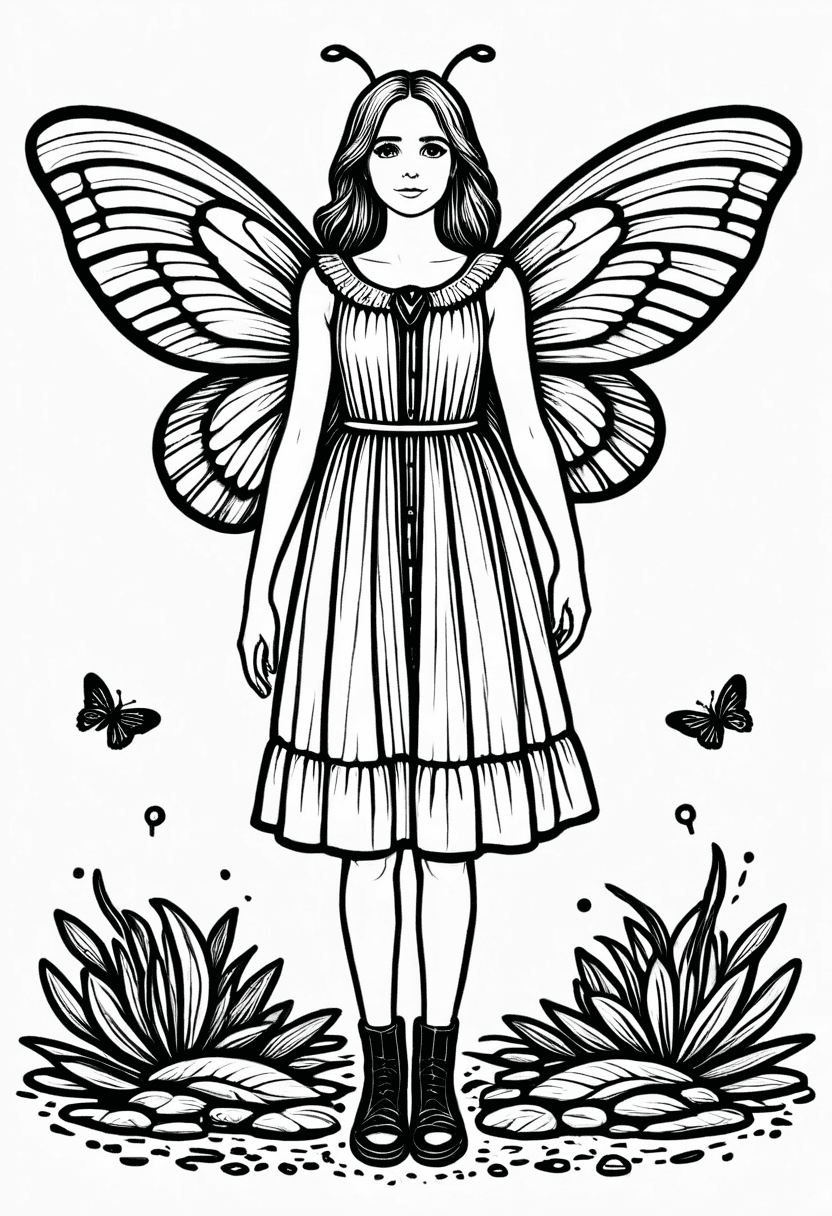 Enchanted Butterfly Dream — free printable coloring page to download and print