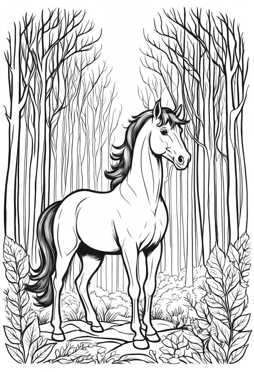 Enchanted Forest Centaur — free printable coloring page to download and print