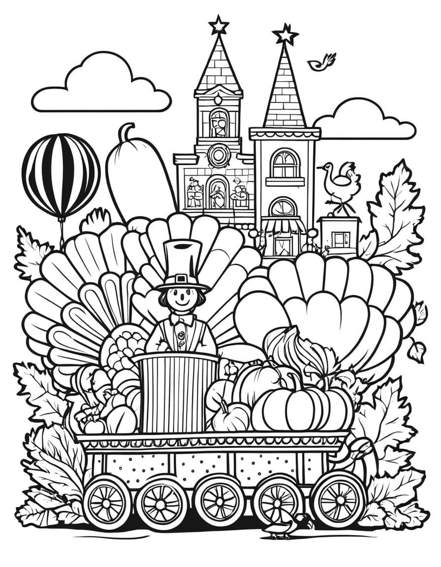 Fall Fun — free printable coloring page to download and print