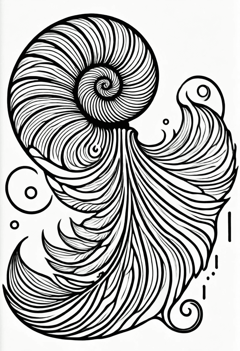 Fantastical Fossils — free printable coloring page to download and print